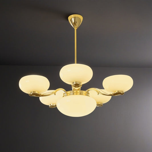 Vintage Brass Spherical Chandelier