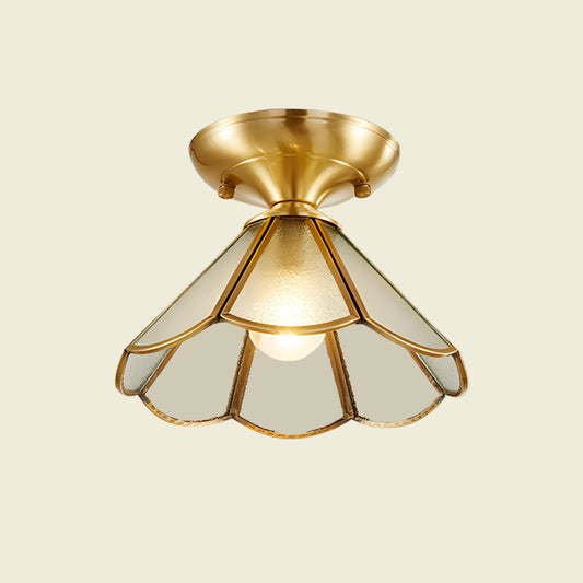 European Brass Glass L10 Ceiling Lamp