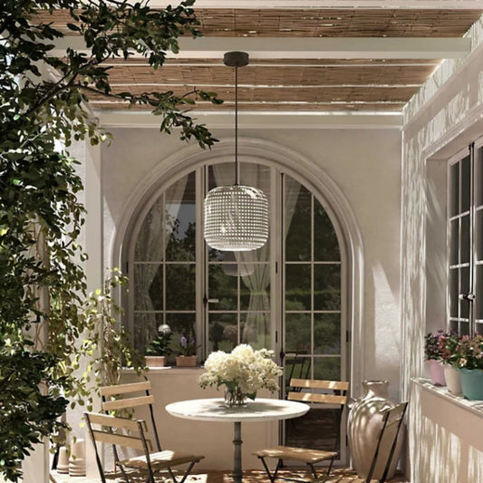 Handwoven Rattan Pendant Light – Hardwired & Adjustable