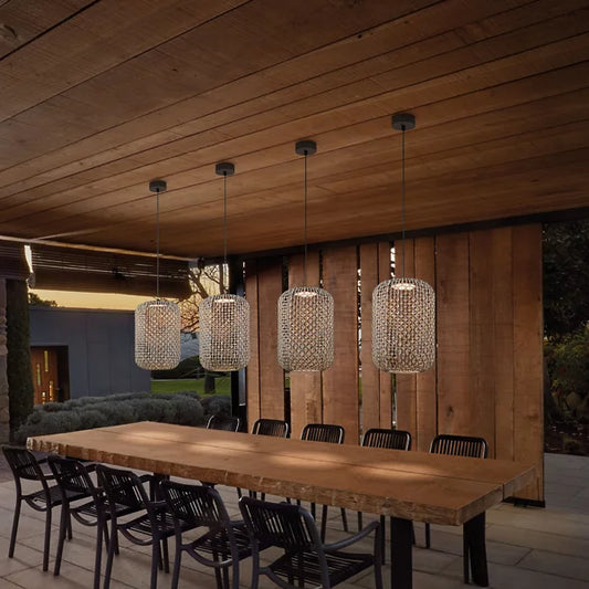 Handwoven Rattan Pendant Light – Hardwired & Adjustable