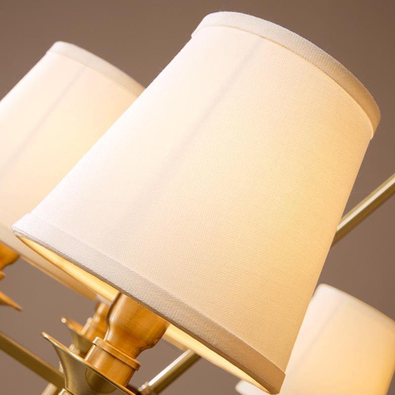 Brass Crown Shade Chandelier