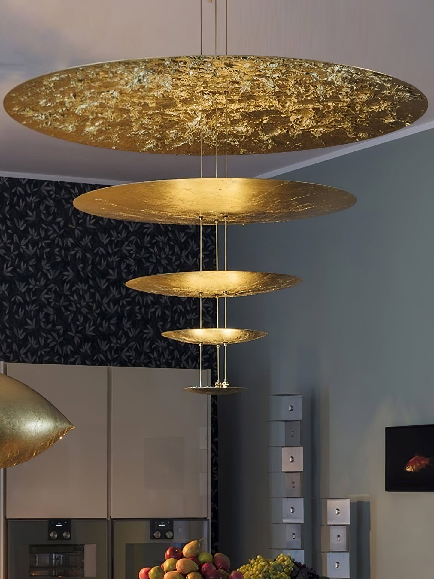 Italian Gold Leaf Chandelier
