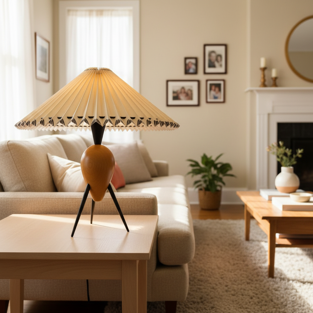 Zen-Inspired Pleated Umbrella Lamp