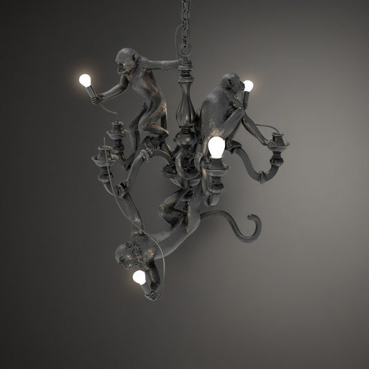 Playful Monkey Chandelier