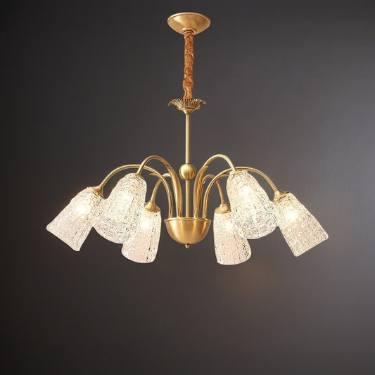 Bronze Crystal Cup Chandelier