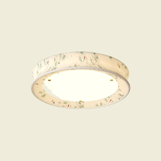 Fabric Printed Bedroom Ceiling Lamp