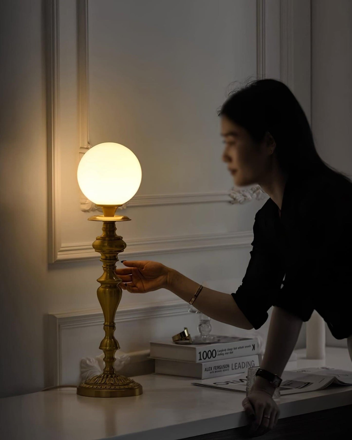 Brass Torch Table Lamp