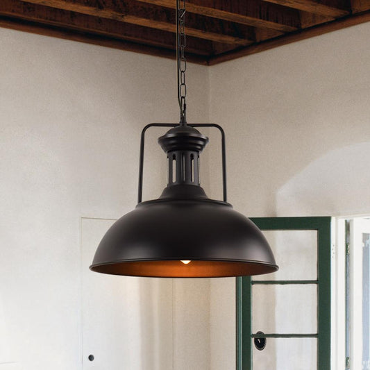 Industrial Single Dome Pendant Light
