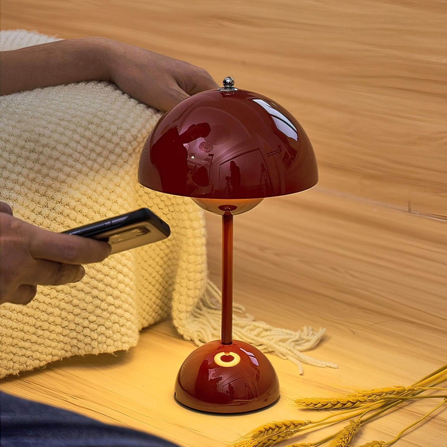 Semi-Circle Bedroom Table Lamp Portable