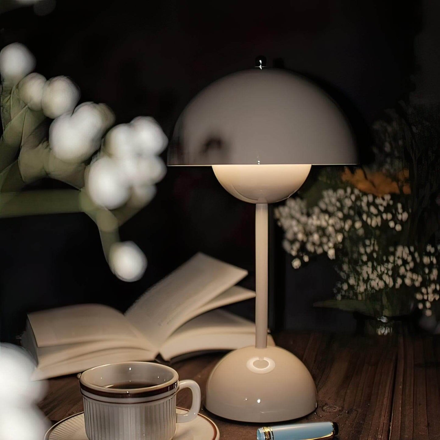 Semi-Circle Bedroom Table Lamp Portable