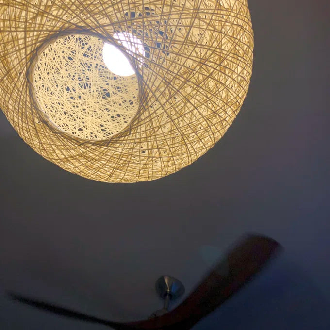 Farmhouse Rattan Arched Floor Lamp