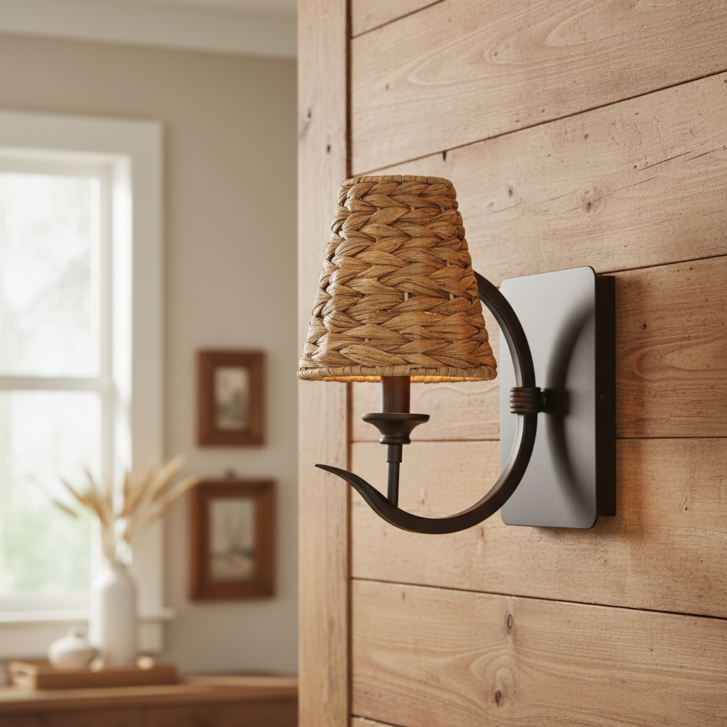 Kokomo 1-Light Wall Sconce with Fabric Shade – Modern Wall Light for Bedroom & Living Room