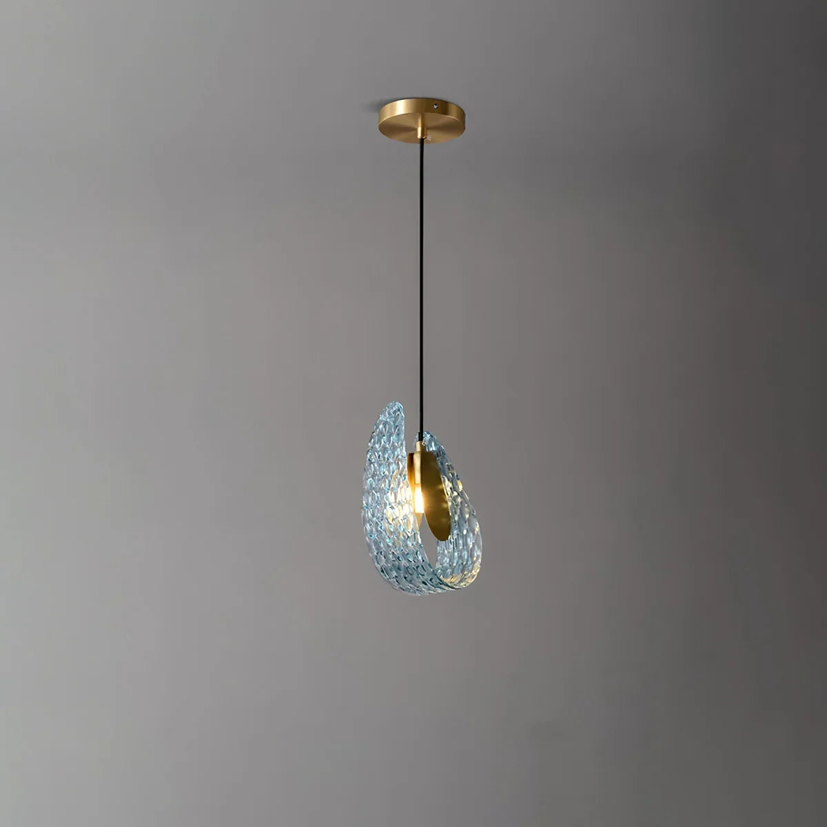 Peacock Blue Art Glass Chandelier