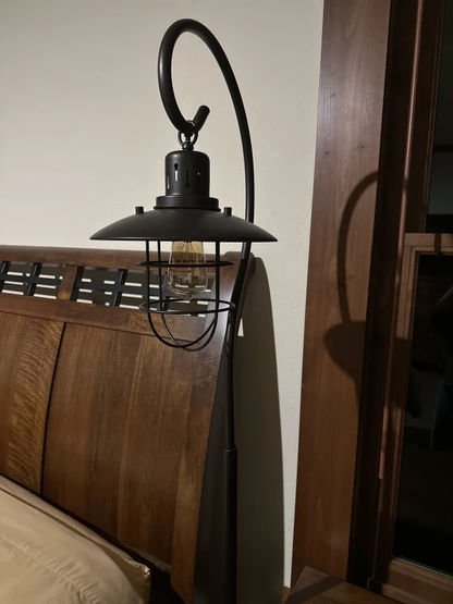 Farmhouse Industrial Lantern Floor Lamp