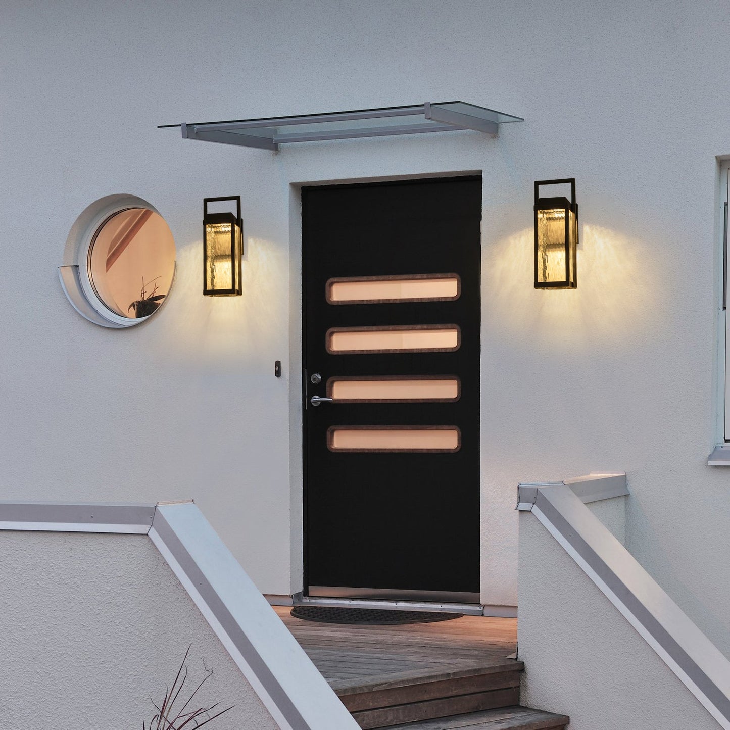 Harvest Glow LED Outdoor Wall Lantern