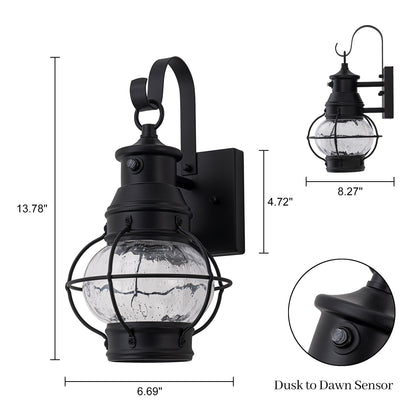 Hearthlight Dusk to Dawn LED Outdoor Wall Lantern