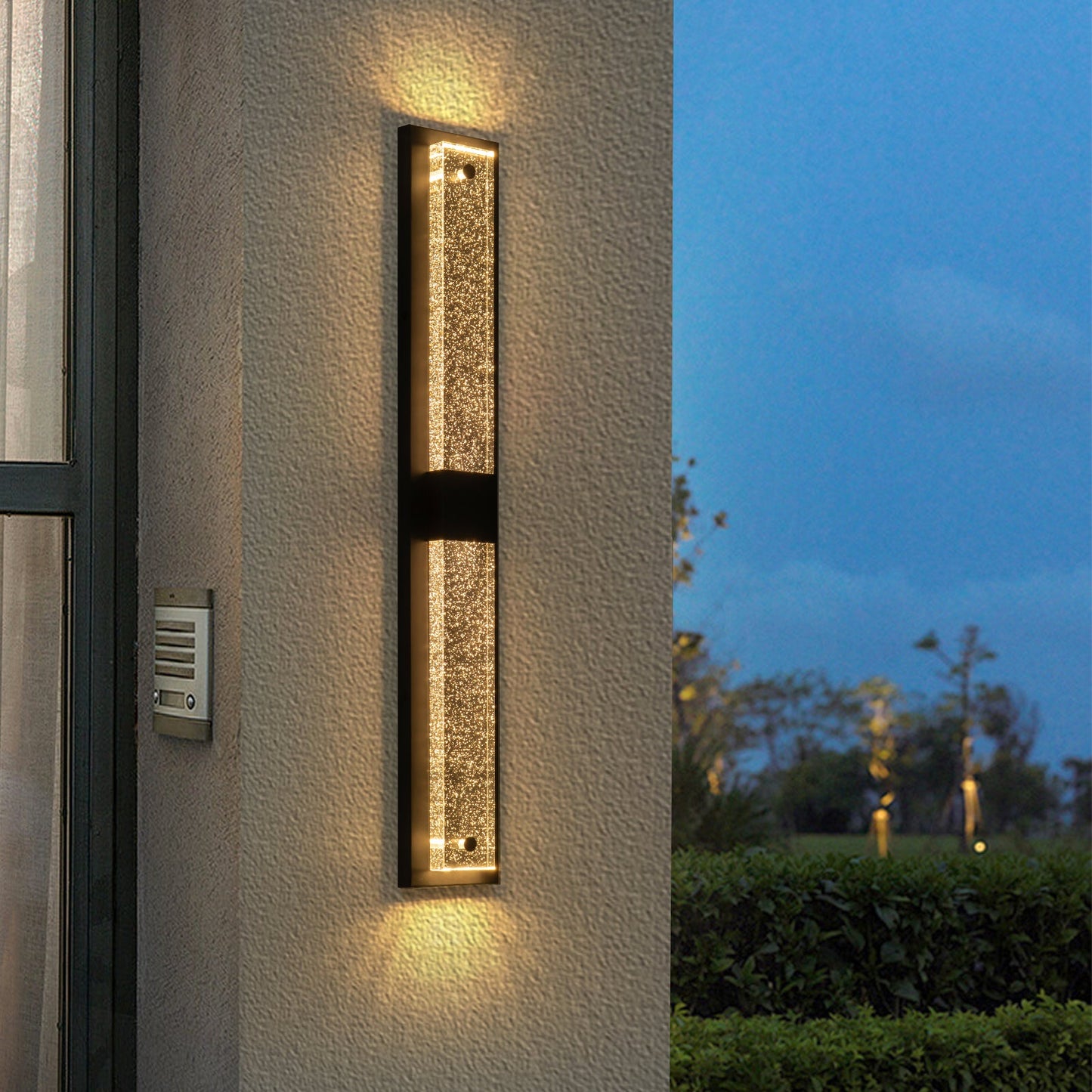 Crystalline LED Indoor Outdoor Wall Sconce