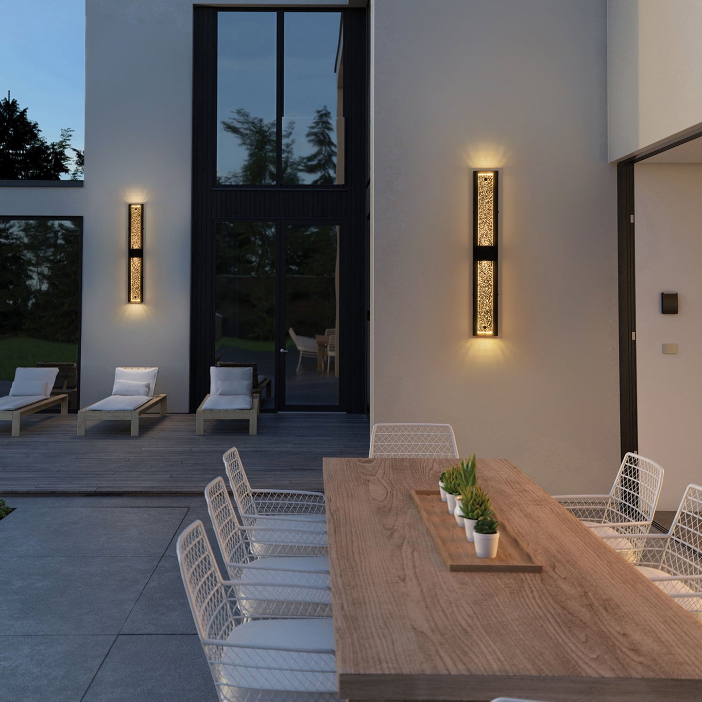 Crystalline LED Indoor Outdoor Wall Sconce