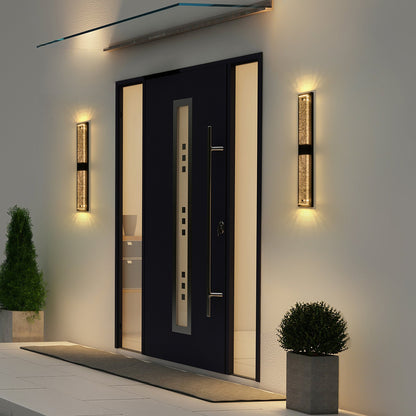 Crystalline LED Indoor Outdoor Wall Sconce