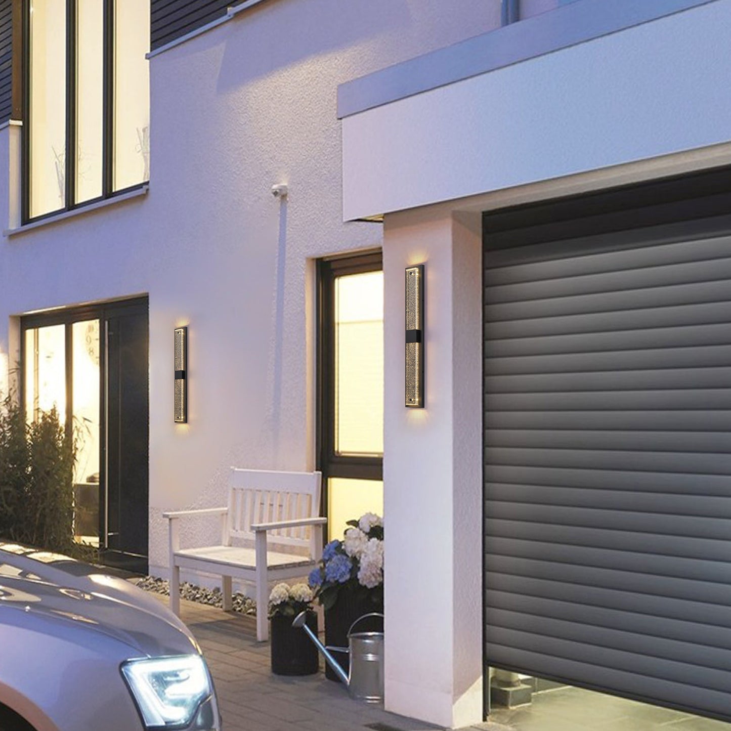 Crystalline LED Indoor Outdoor Wall Sconce