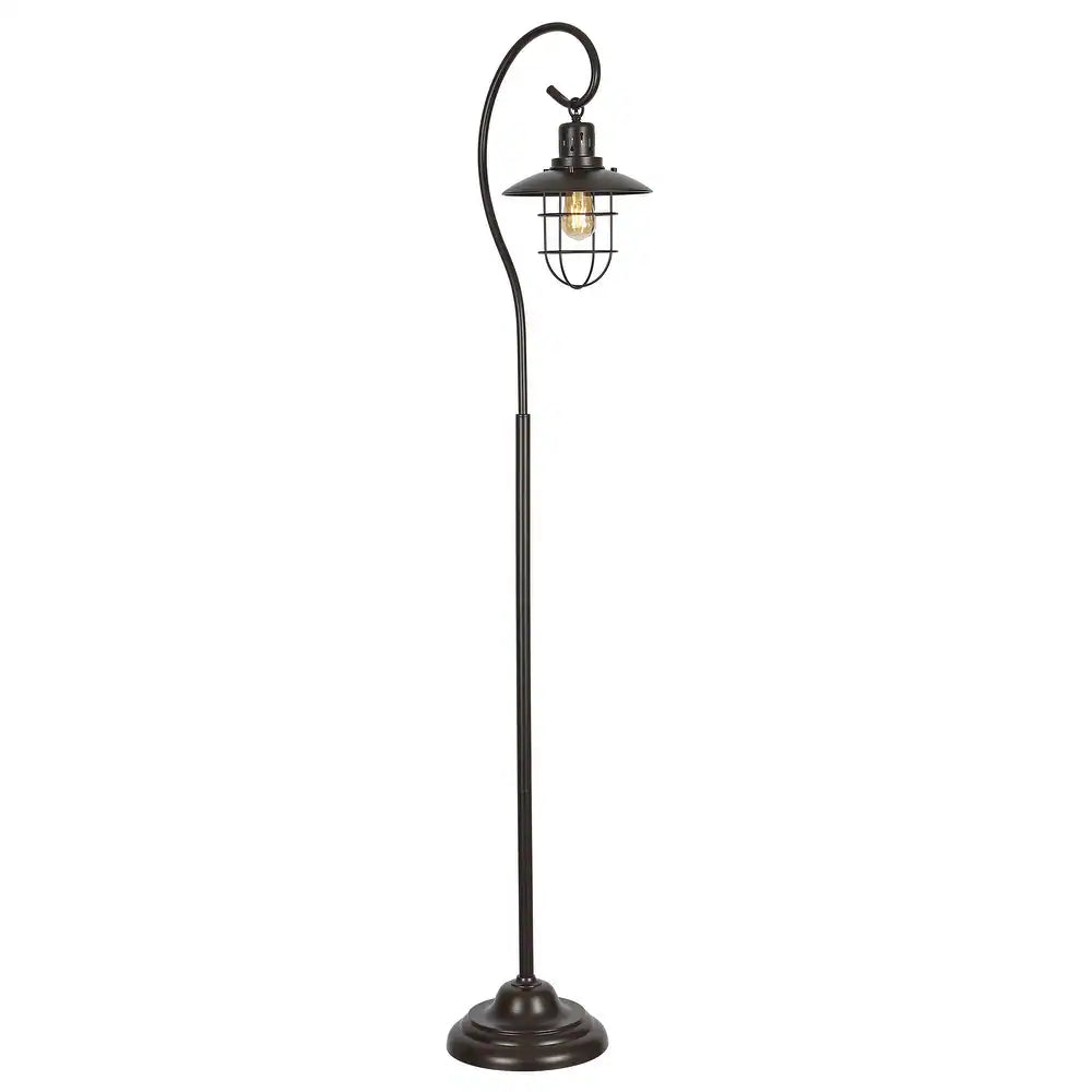 Farmhouse Industrial Lantern Floor Lamp