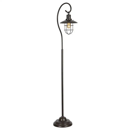 Farmhouse Industrial Lantern Floor Lamp