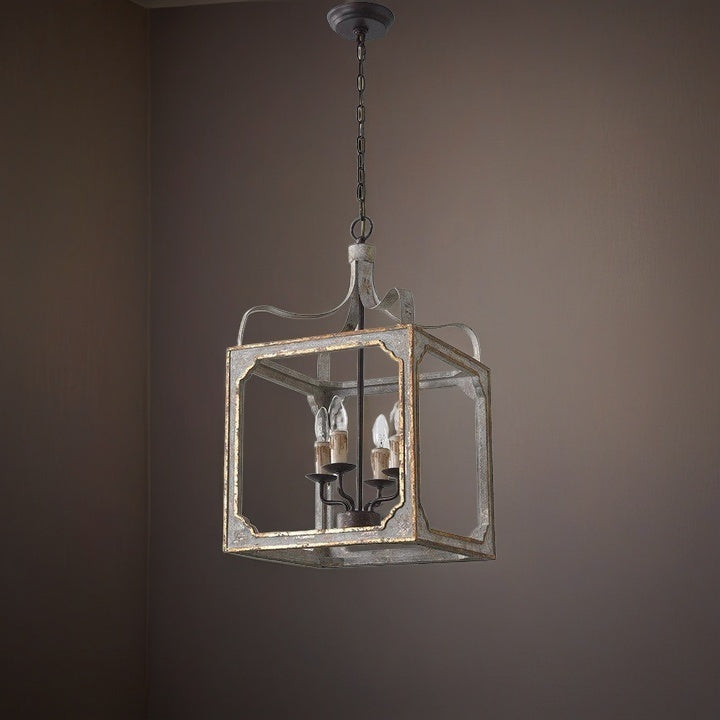 Classic Country Style Cube Chandelier