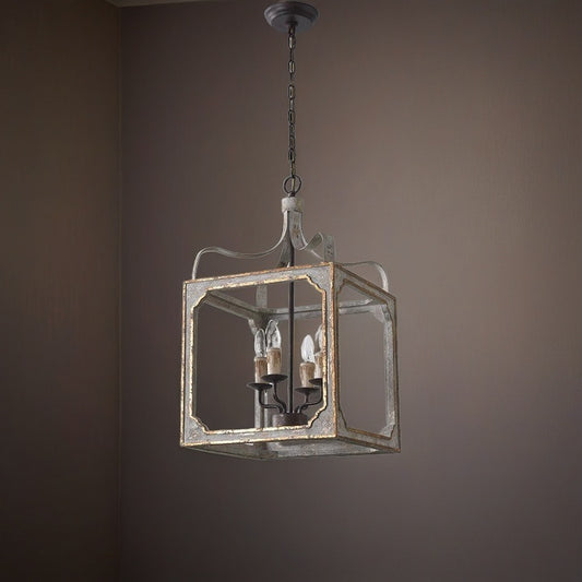 Classic Country Style Cube Chandelier