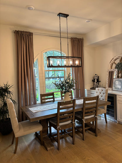 5-Light Oil Rubbed Bronze Oval Kitchen Island Pendant