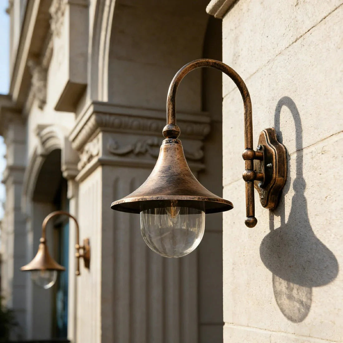 Vintage Waterproof Wall Light with Dual Color – Adjustable Warm & Cool Glow