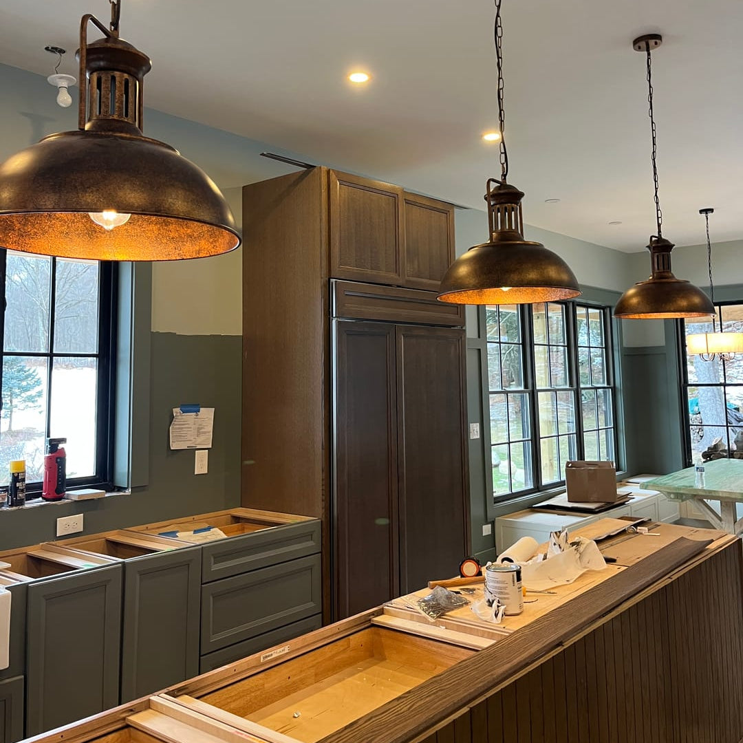 Industrial Single Dome Pendant Light