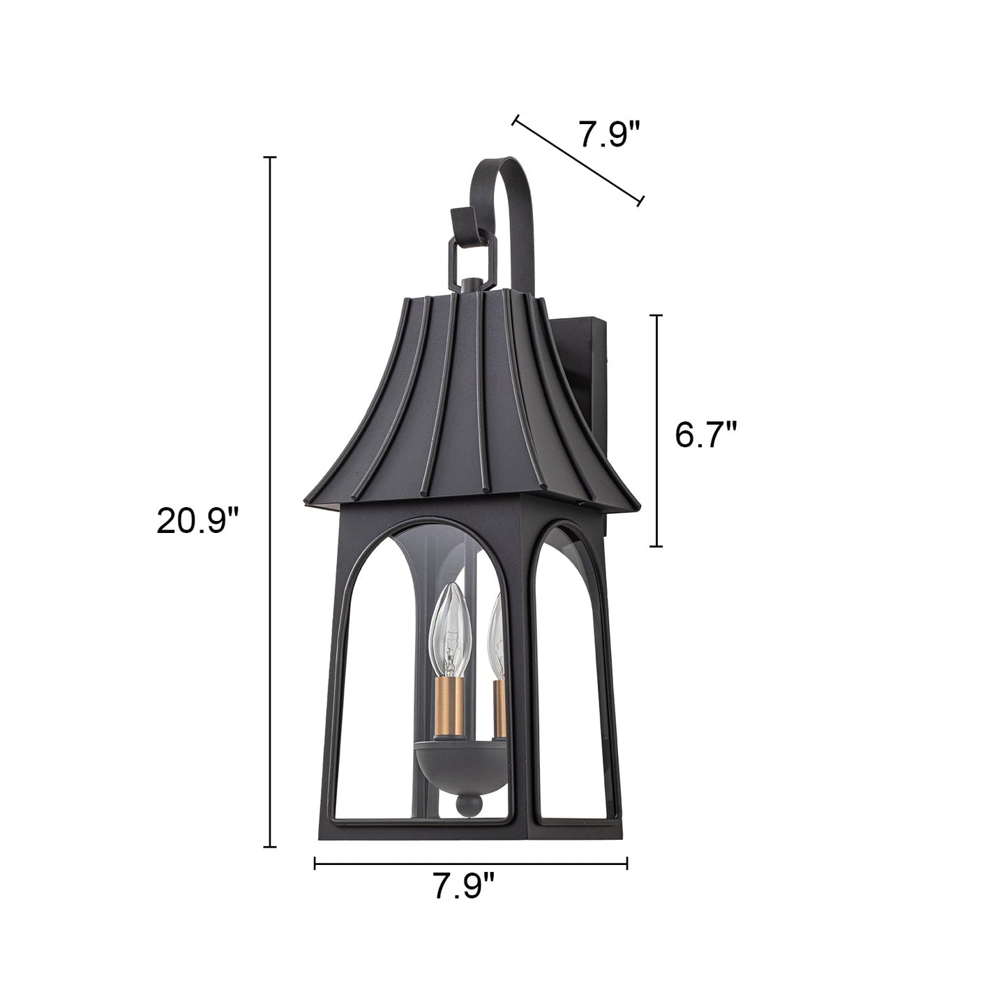 Harbor Umbra 3 Light Outdoor Wall Lantern