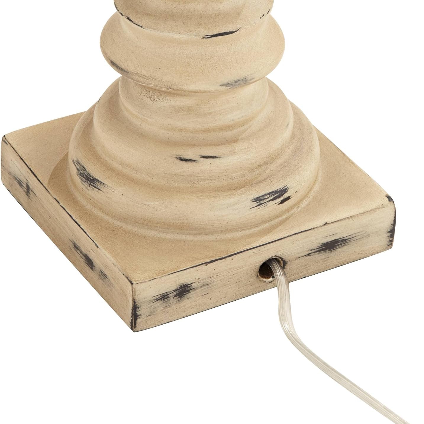 Farmhouse Seagrass Table Lamp with Wood & Resin Base