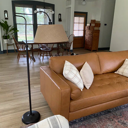 Farmhouse Metal Swing Arm Floor Lamp