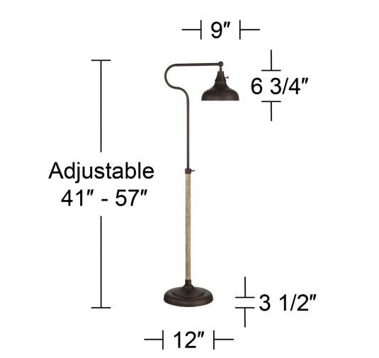 Classic Farmhouse Bronze Adjustable Floor Lamp