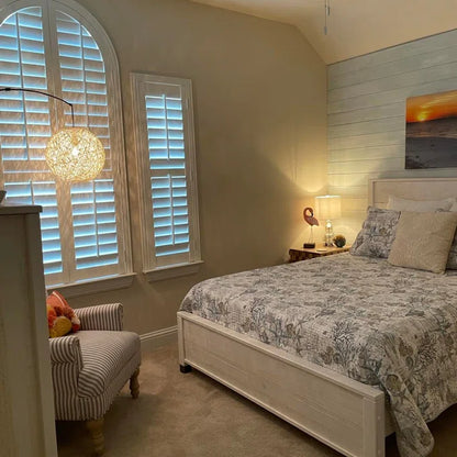 Farmhouse Rattan Arched Floor Lamp