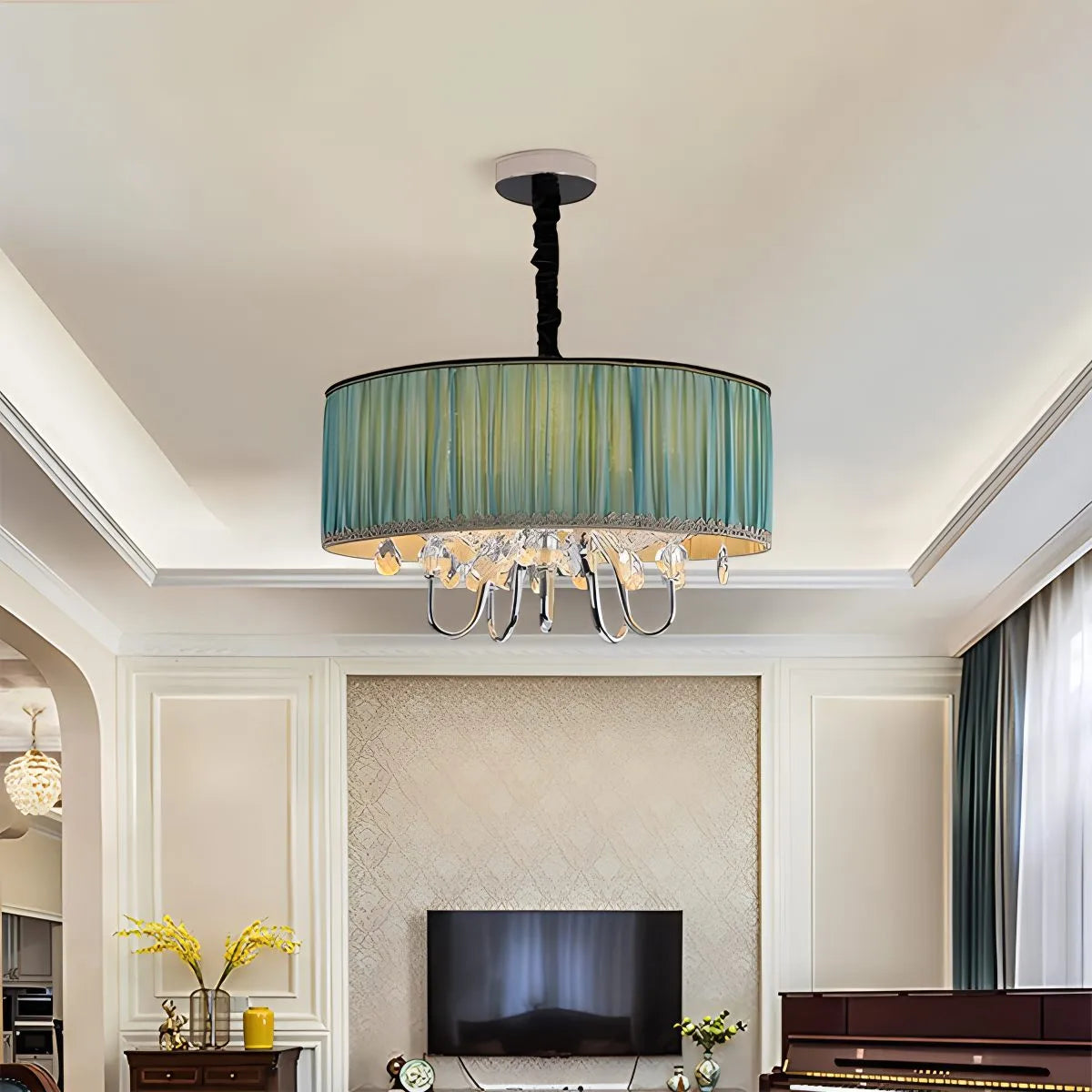 Alloy Luxury Crystal Living Room Chandelier