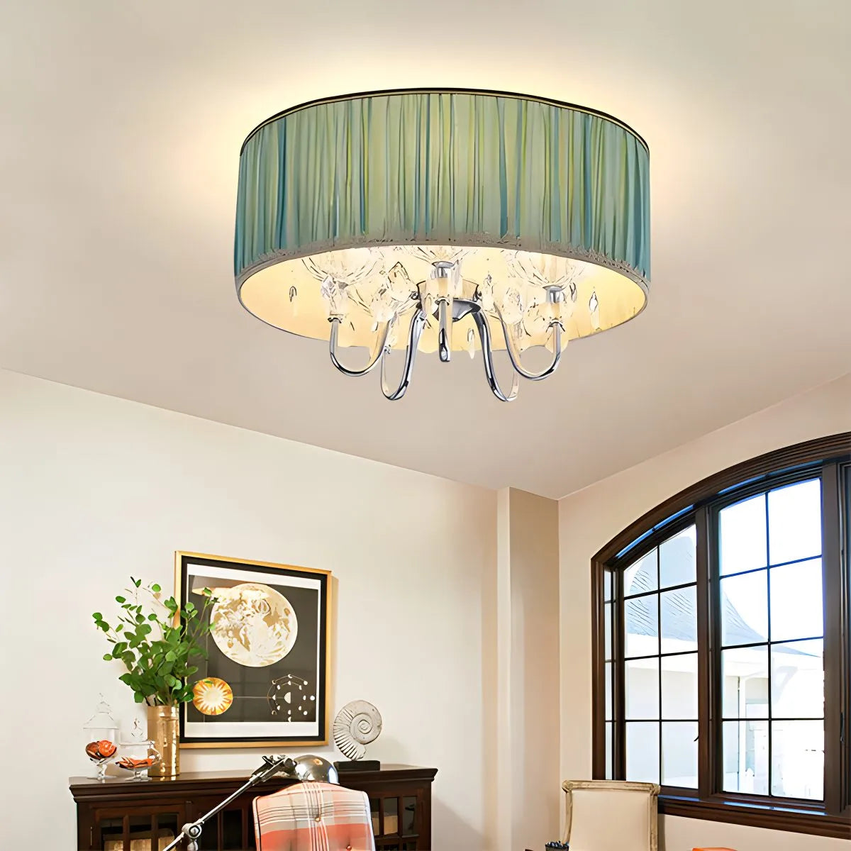 Alloy Luxury Crystal Living Room Chandelier