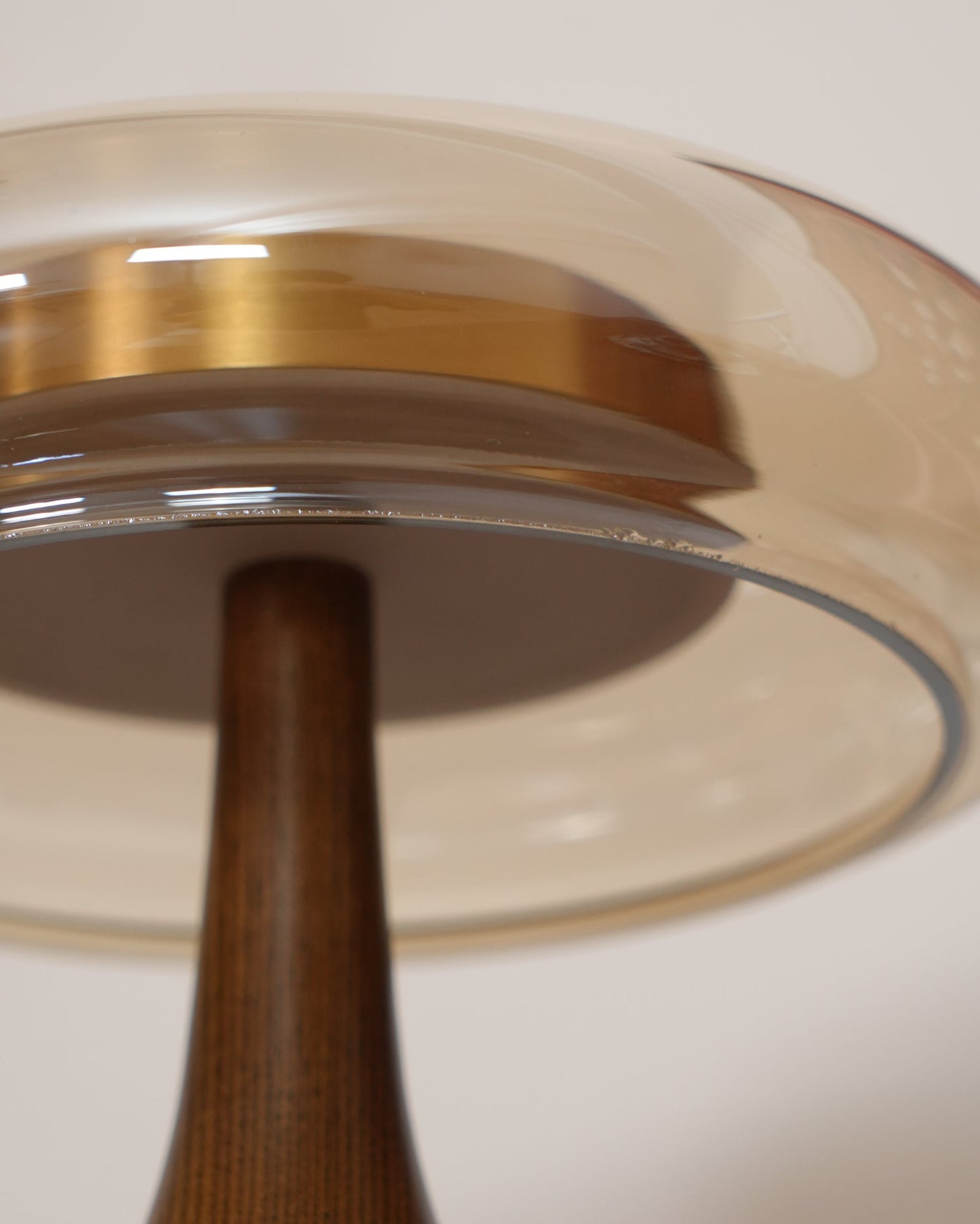 Wooden and Glass Table Lamp