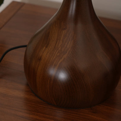 Wooden and Glass Table Lamp