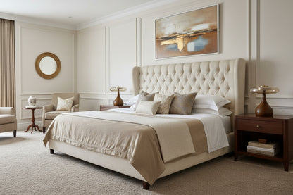 Wooden and Glass Table Lamp