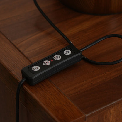 Wooden and Glass Table Lamp