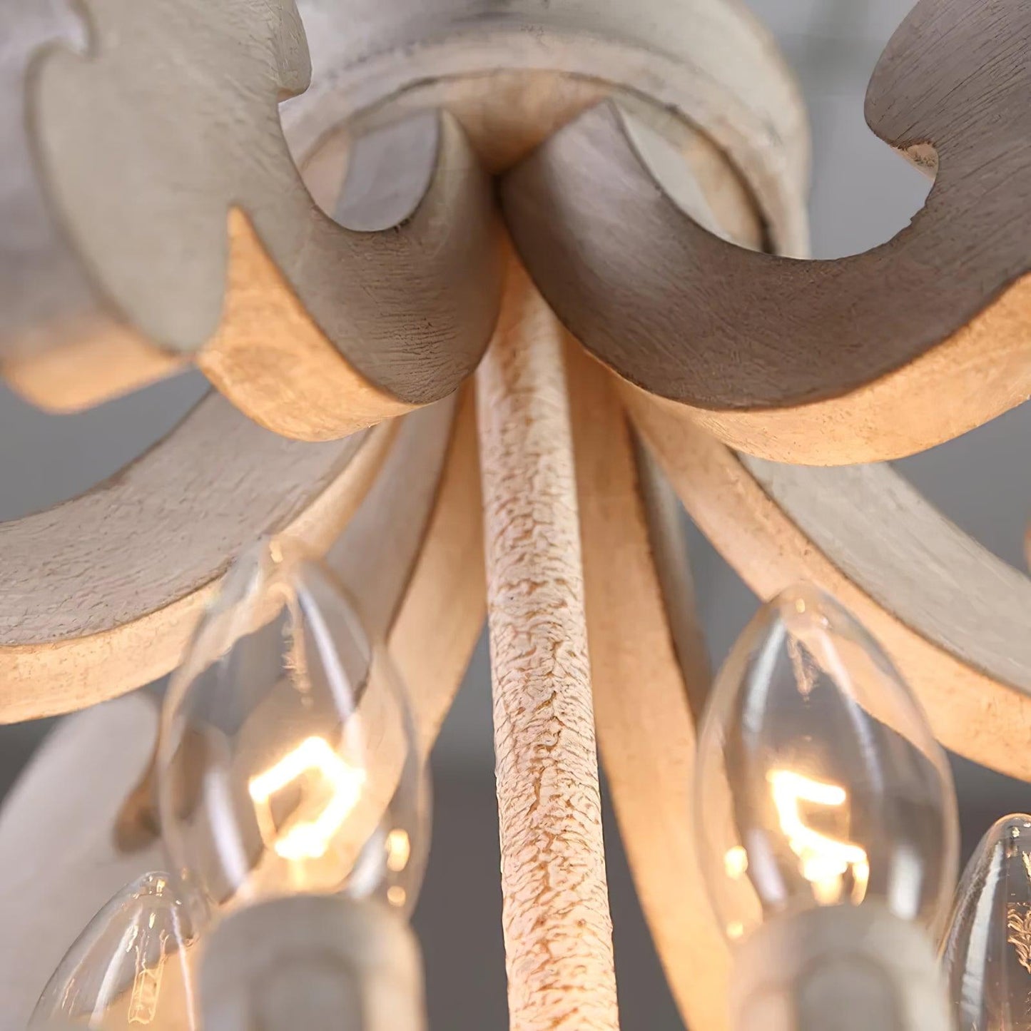 Lantern Antique White Chandelier