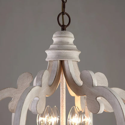 Lantern Antique White Chandelier