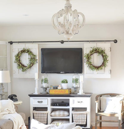 Lantern Antique White Chandelier