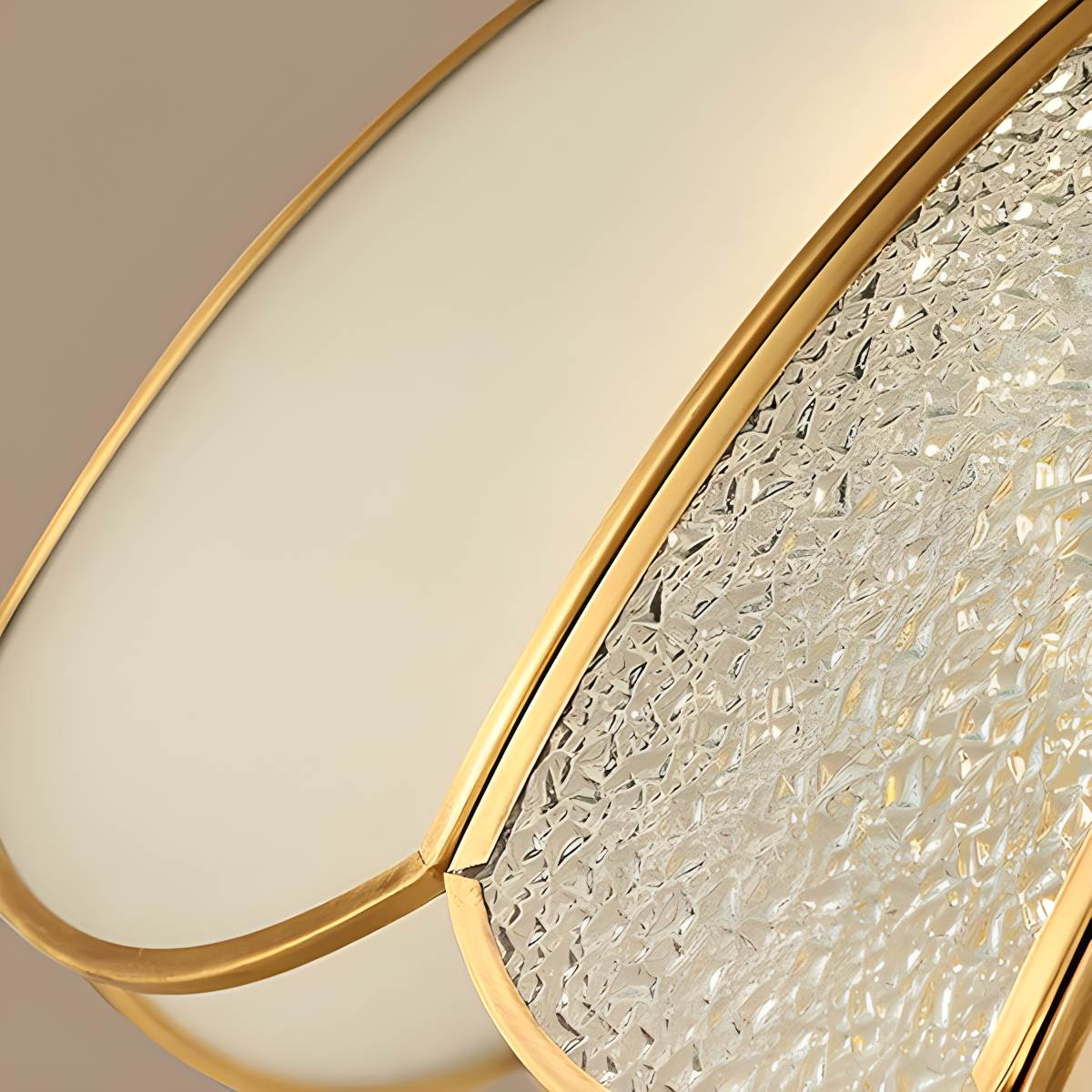 European Brass Glass L6 Ceiling Lamp