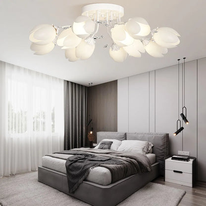 French Style Pastoral Flower Ceiling Lamp