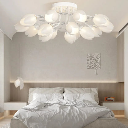 French Style Pastoral Flower Ceiling Lamp