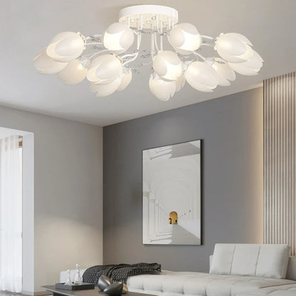 French Style Pastoral Flower Ceiling Lamp