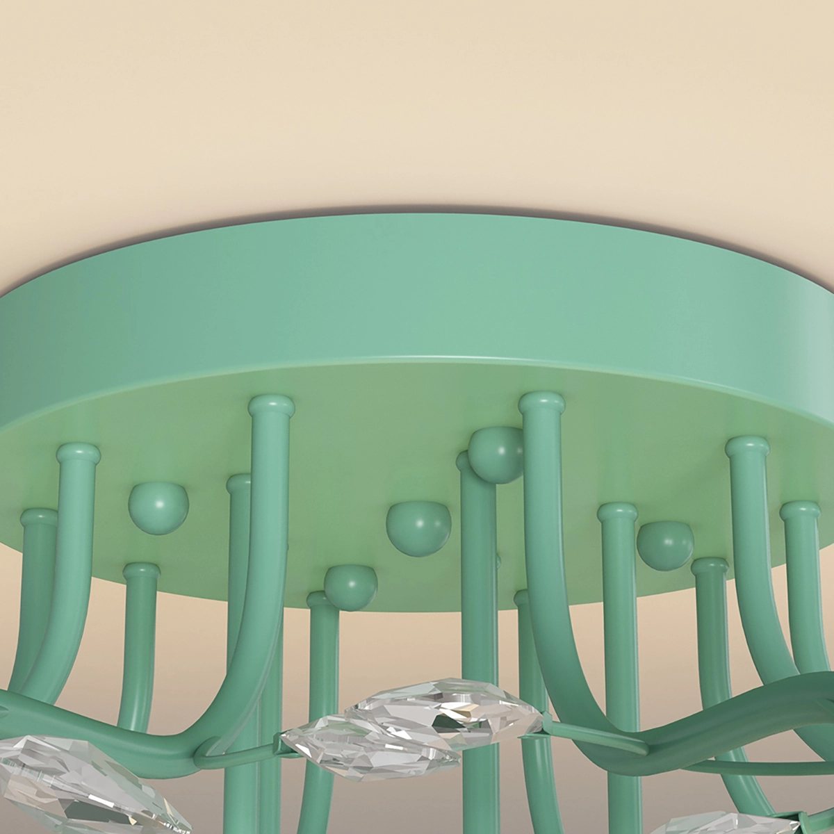 French Style Pastoral Flower Ceiling Lamp